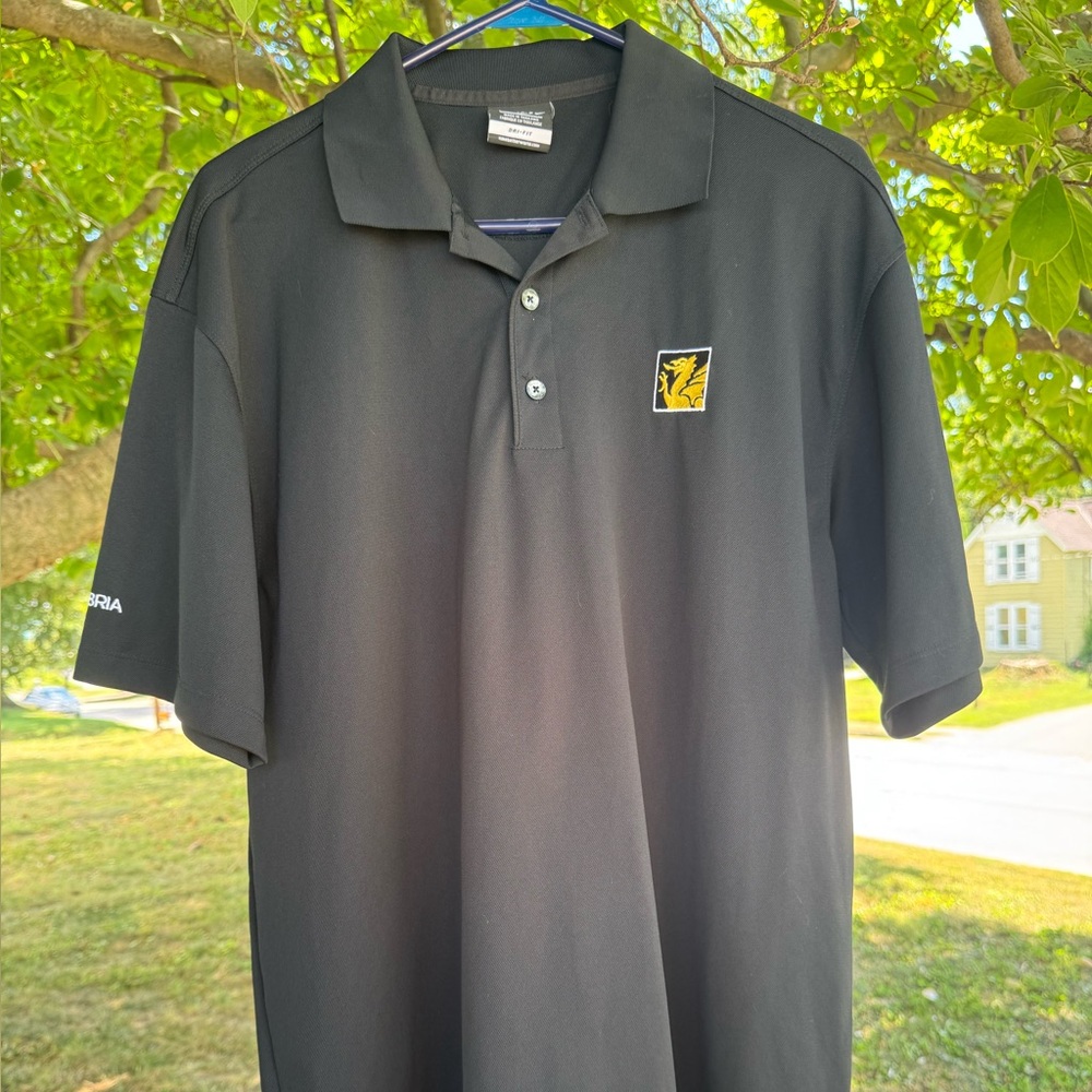 Nike Black Polo Shirt with‎ Yellow Logo